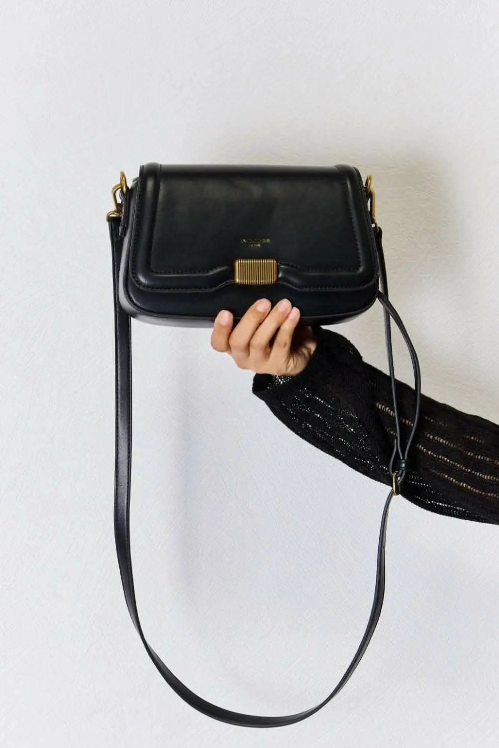 Chic faux leather crossbody bag - Love Salve